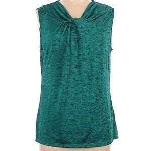 Liz Claiborne Career Beautiful Green And Black Tank Blouse Size XL
